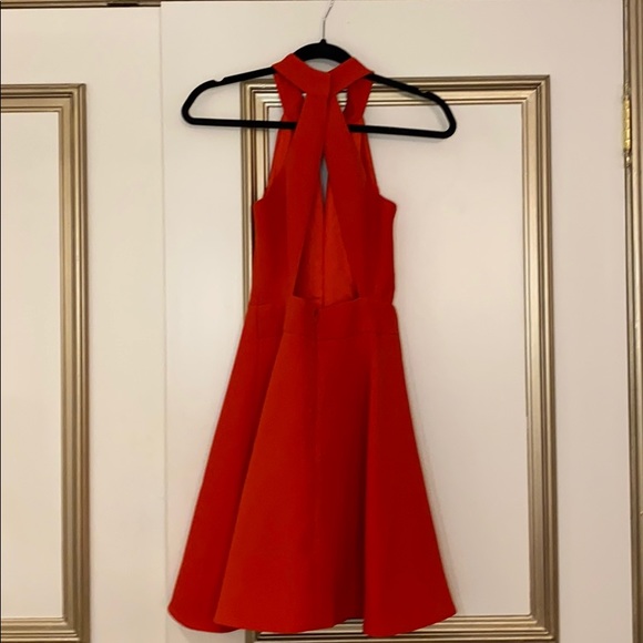 Cameo mini orange dress. Detailed back. - Picture 2 of 3